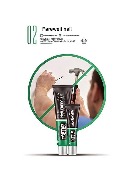OLAFUR Olafur Nail Free Sealant Glue Multifunction Adhesive Glue AllPurpose GlueSuper Glue Adhesive Strong Glue for Wood Ceramic Metal GlassHeavyDuty Adhesive 12 Gram x Pack of 2 Glue  - Image 4