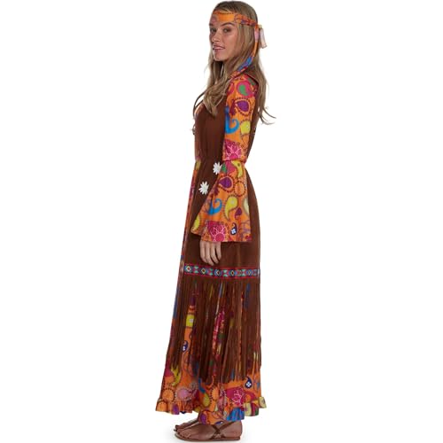 Morph Hippie Costume Women, 70s Costume For Women, 70s Long Dress, Womens 60s Halloween Costumes, Womens Halloween Costumes, Large - Image 5