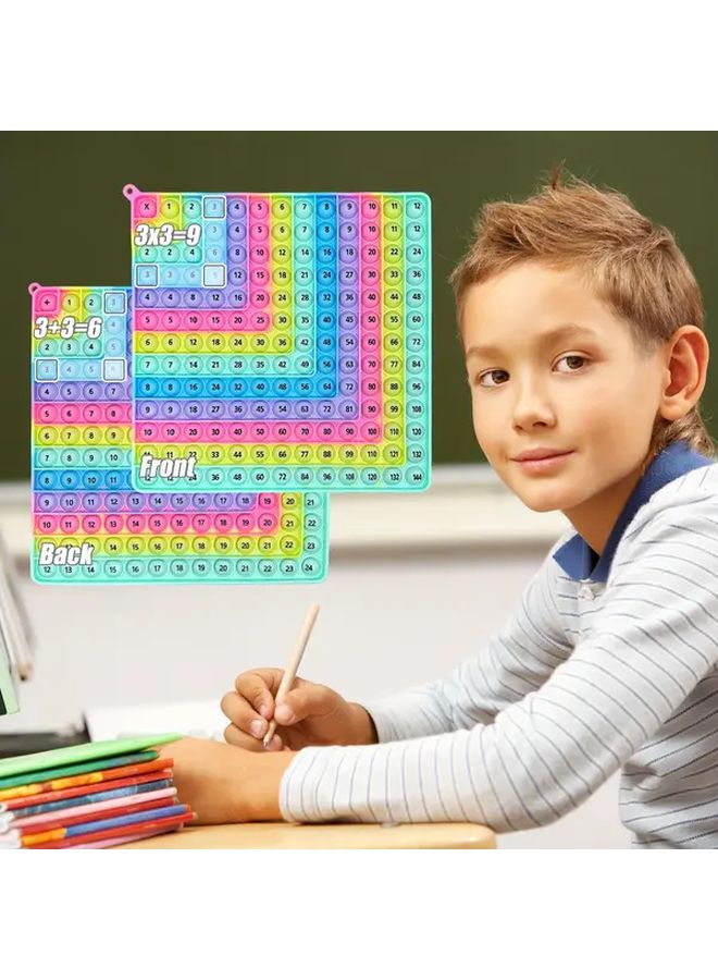 ماكرون بلاك 12x12 جدول الضرب ألعاب رياضية فقاعات سيليكون قابلة للضغط ألعاب تعليمية هادئة هدايا مدرسية - Image 5
