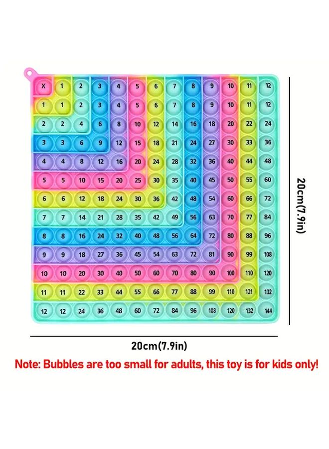 ماكرون بلاك 12x12 جدول الضرب ألعاب رياضية فقاعات سيليكون قابلة للضغط ألعاب تعليمية هادئة هدايا مدرسية - Image 3