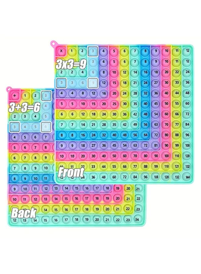 ماكرون بلاك 12x12 جدول الضرب ألعاب رياضية فقاعات سيليكون قابلة للضغط ألعاب تعليمية هادئة هدايا مدرسية - Image 2