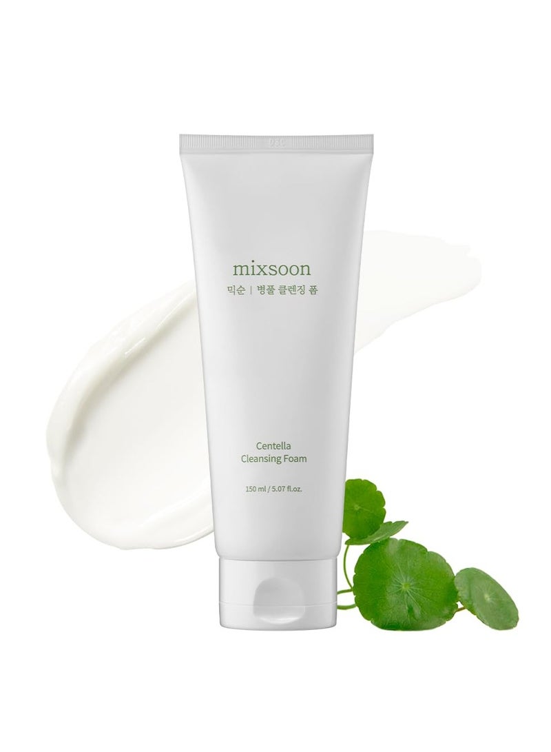 mixsoon Centella Cleansing Foam 5.07 fl oz/ 150ml,Low pH cleansing foam for soothing and moisturization  - Image 1