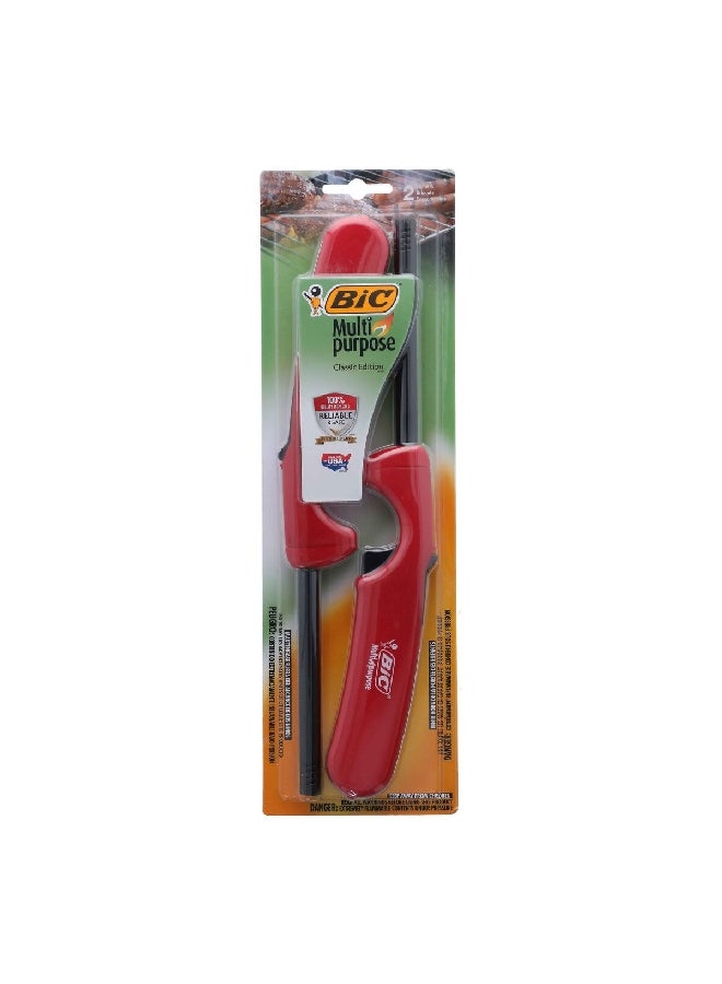 Bic 2-Piece Classic Edition Multi-Purpose Steel Utility Lighter Assorted Color UDSP210 - Image 2