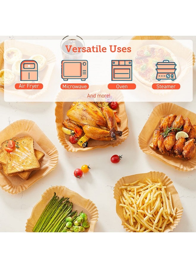 COSORI Air Fryer Liners, 100 PCS Square Disposable Paper Liners, Non-Stick Silicone Oil Coating, Little to No Cleaning, 7.9" Unbleached Food Grade, Resistant to 465°F, Thickened Not Easy to Break - Image 3