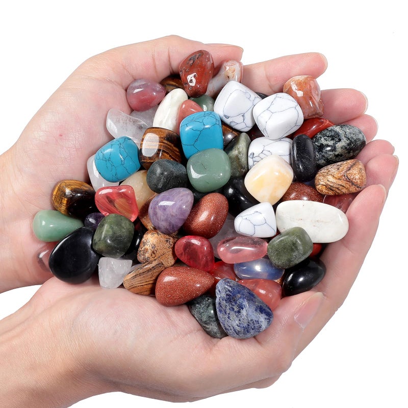 mookaitedecor 1lb Tumbled Stones Polished Crystals Healing, Reiki, Chakra & Wicca,Assorted Stones - Image 3