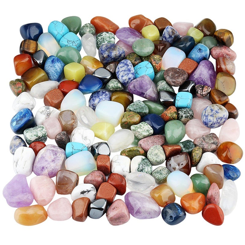 mookaitedecor 1lb Tumbled Stones Polished Crystals Healing, Reiki, Chakra & Wicca,Assorted Stones - Image 1