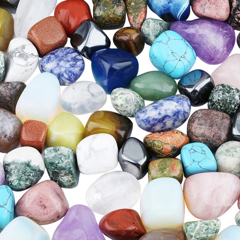 mookaitedecor 1lb Tumbled Stones Polished Crystals Healing, Reiki, Chakra & Wicca,Assorted Stones - Image 2
