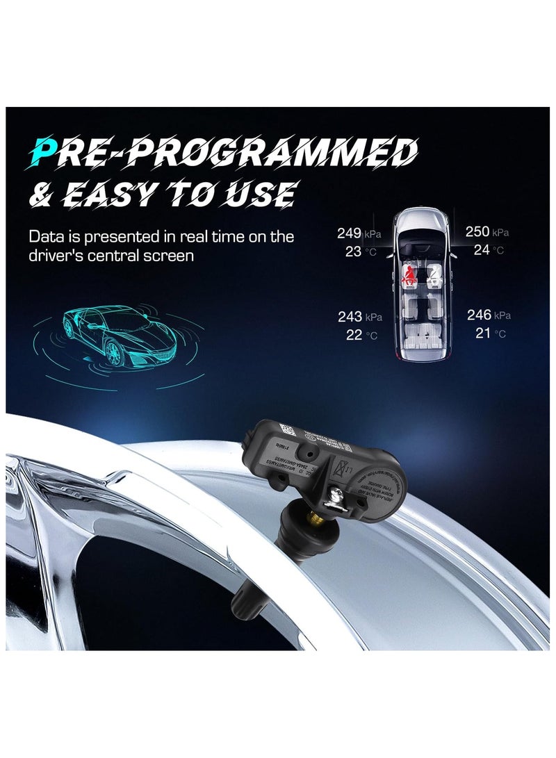 TPMS Tire Pressure Sensor 433MHz Fit 56029398AB, Fit for Jeep Grand Cherokee Wrangler, Fit for Dodge Charger Challenger, Fit for Chrysler/for Fiat/Ram 1500 2500 3500, Fit 68241067AB (4PCS) - Image 5