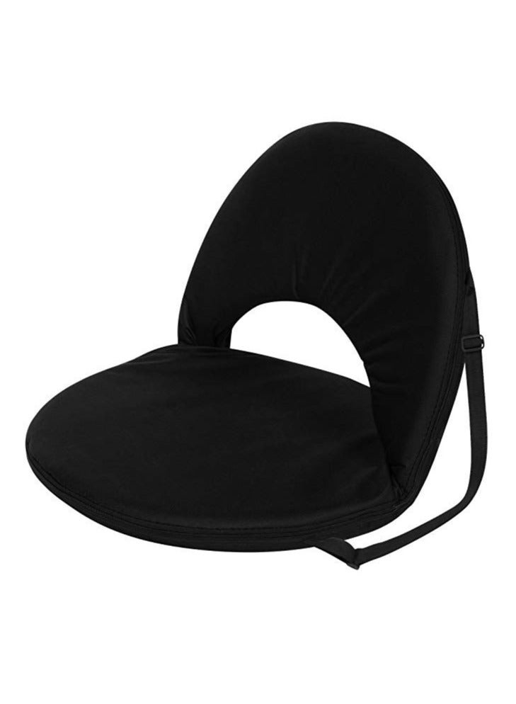 كرسي أرضي عالي الجودة قابل للطي والمحمول - أسود - Image 2