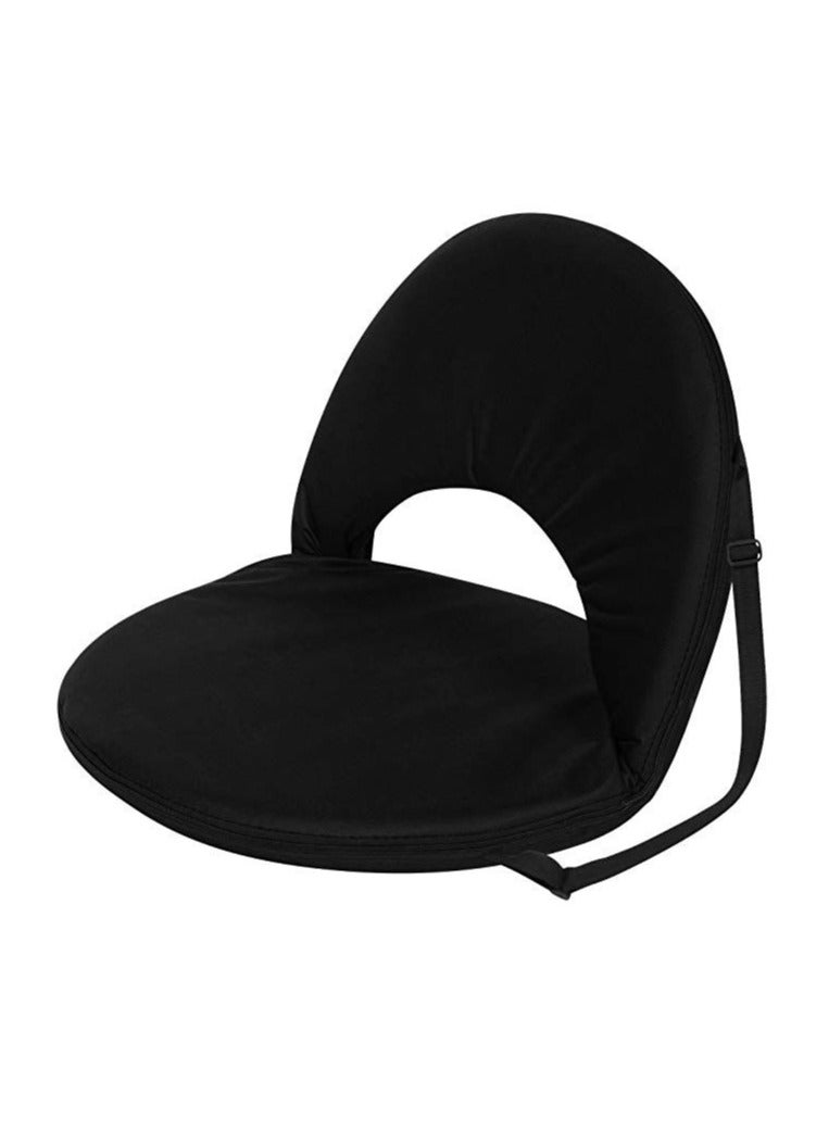 كرسي أرضي عالي الجودة قابل للطي والمحمول - أسود - Image 3