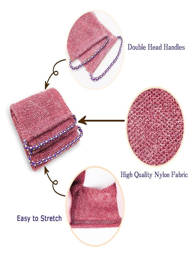 Dr.Pedi African Net Sponge with Handles 3 Pieces Long African Exfoliating Net Washcloth Bath Sponge Net Cloth Wash Net Body Back Scrubber for Shower Loofah - Image 5
