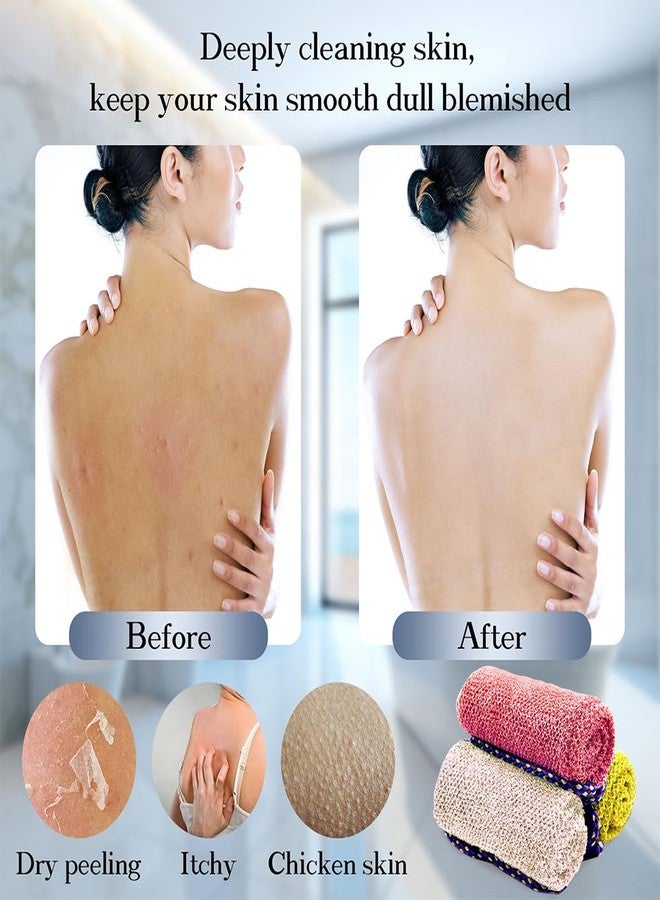 Dr.Pedi African Net Sponge with Handles 3 Pieces Long African Exfoliating Net Washcloth Bath Sponge Net Cloth Wash Net Body Back Scrubber for Shower Loofah - Image 3