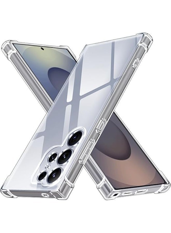 Case for Samsung Galaxy S25 Ultra 5G with Shockproof Protective Corners, Thin Soft Transparent Protective Flexible TPU Transparent Mobile Phone Case Scratch-Resistant Case Cover