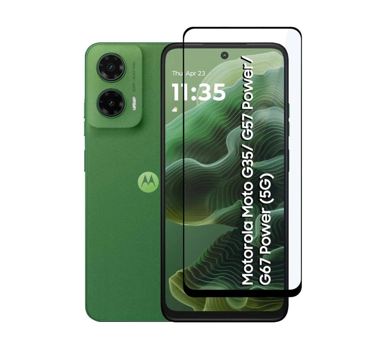 CEDO Motorola Moto G35/ G57 Power/ G67 Power (5G) | Screen Protector Full HD Quality Tempered Glass Anti-Scratch Edge to Edge Coverage with Easy Installation Kit (Black) - Image 1