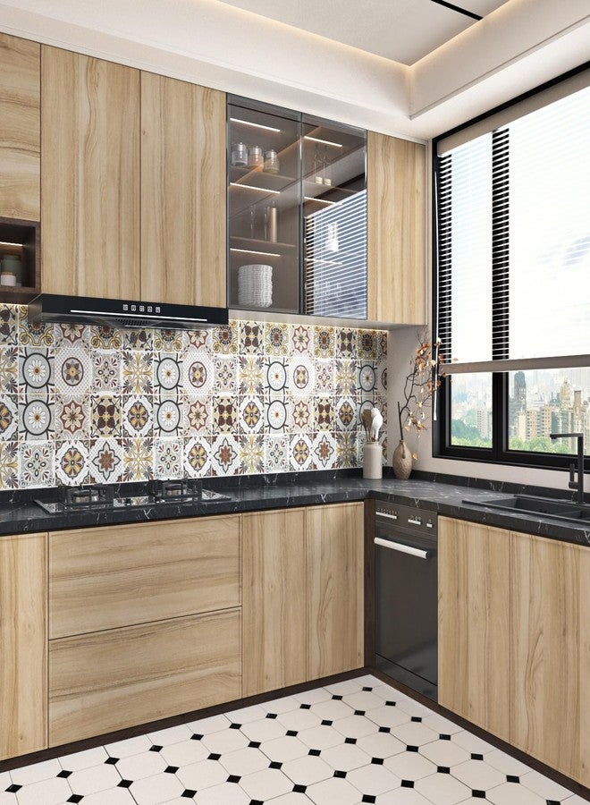Wallercity Brown/Yellow Wood Wallpaper Peel and Stick Countertops Wood Grain Contact Paper for Cabinets Self Adhesive Removable Wooded Wall Paper Decorative Vinyl Wrap for Furniture Desk 15.8''x236'' - Image 2