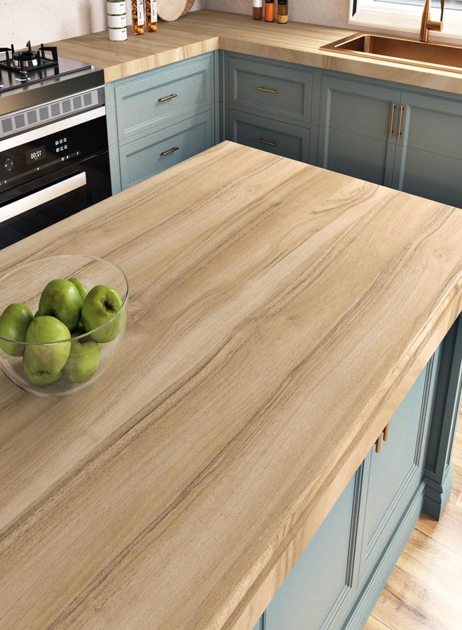 Wallercity Brown/Yellow Wood Wallpaper Peel and Stick Countertops Wood Grain Contact Paper for Cabinets Self Adhesive Removable Wooded Wall Paper Decorative Vinyl Wrap for Furniture Desk 15.8''x236'' - Image 1