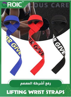 GROIC Lifting Straps for Weightlifting, Weight Gym Power Workouts Wrist Padded,Home Deadlift Straps,Exercise  - Image 2
