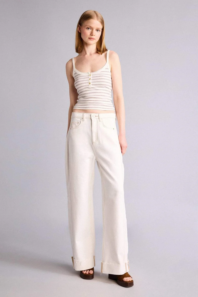 ديفاكتو Slim Fit Ribana Tank Top