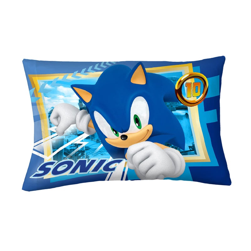Franco Franco Kids Bedding Super Soft Microfiber Reversible Pillowcase 20 in x 30 in Sonic The Hedgehog