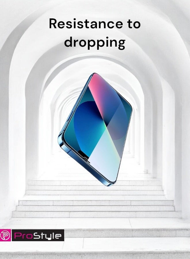 بروستايل واقي شاشة iPhone 13 Pro - زجاج مقسّى عالي الوضوح، صلابة 9H، مضاد للخدش، خالٍ من الفقاعات، مناسب للحافظات، حماية حساسة للمس - Image 4