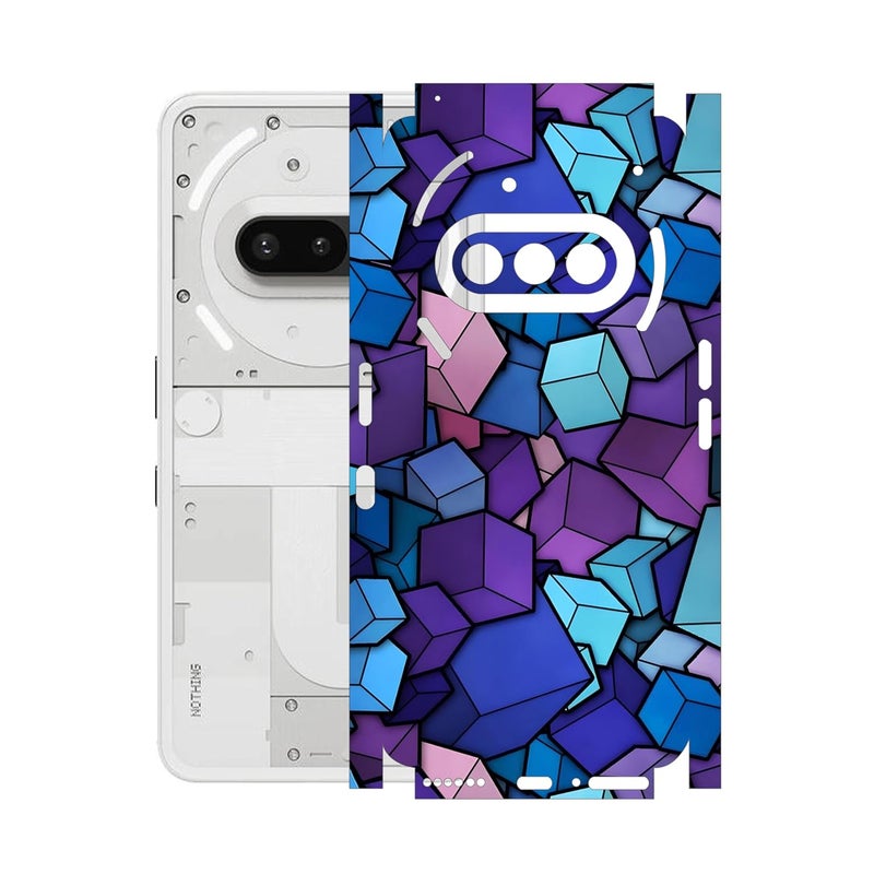 Mobile Skin Sticker Wrap | Compatible for Nothing Phone 3A | Scratchproof Matte Finish | Full Coverage for All Sides & Camera Protection (Design-1) (302)
