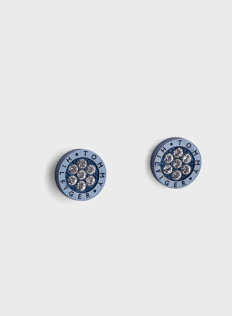 TOMMY HILFIGER Crystal Family Ice Blue Le Earrings