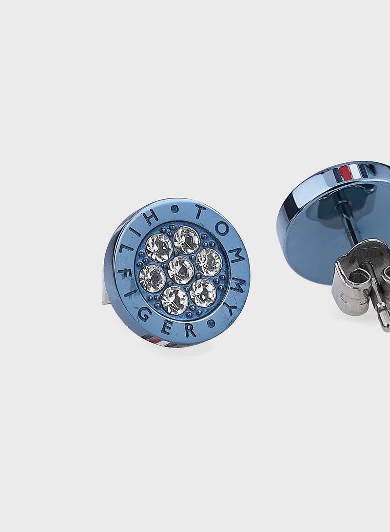 TOMMY HILFIGER Crystal Family Ice Blue Le Earrings