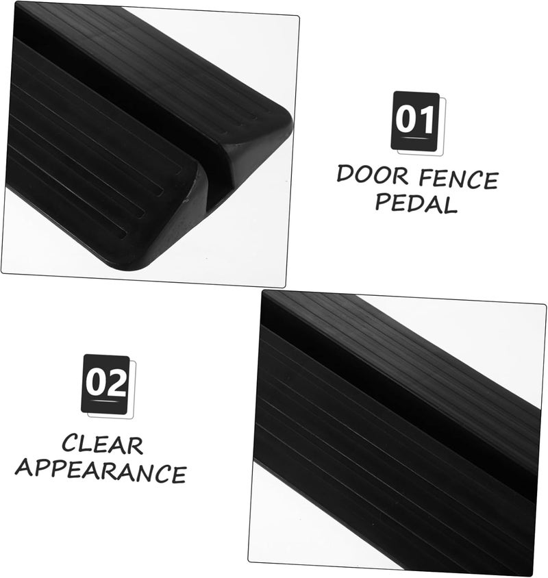 Zerodeko 2pcs Protective Kick Plate for Gate Black Support Feet Stairway Ramp Doorway Bridge Pet Enclosure Furniture Protection - Image 3