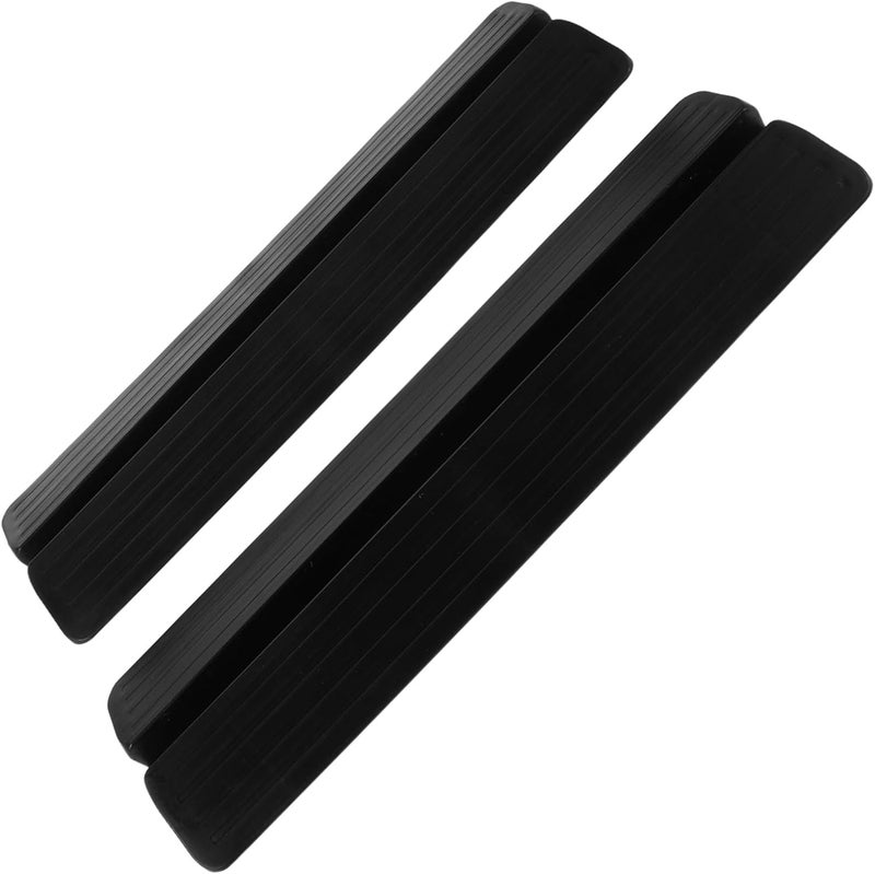 Zerodeko 2pcs Protective Kick Plate for Gate Black Support Feet Stairway Ramp Doorway Bridge Pet Enclosure Furniture Protection - Image 1