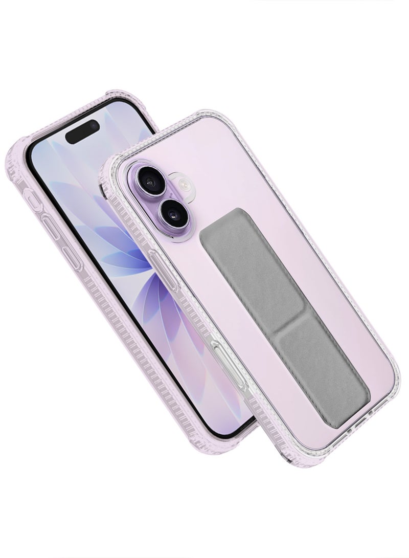 CATANES 2 Packs Finger Grip Clear Case Cover for iPhone 17- Kickstand Car Magnetic Holder Multi-function Protective Two-in-one Case with 3D Screen Protector - Grey - Image 2
