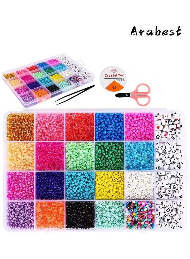 نيبمينينت طقم خرز على شكل حروف أبجدية وزجاج يمكنك تركيبه بنفسك - Image 1