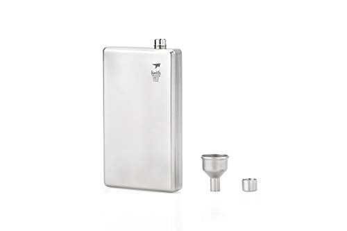Keith Titanium Ti9307 Pocket Flask with Funnel - 6.8 fl oz ●●●●●●● Keith's 18th Anniversary: Exclusive Price! - Image 2