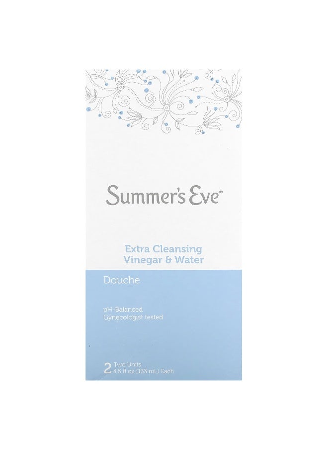 Summer's Eve - Summer's Eve, Douche, Extra Cleansing, Vinegar & Water, 2 Units, 4.5 fl oz (133 ml) Each - Image 1