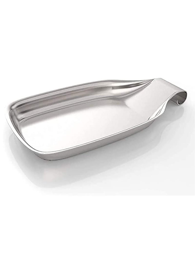 KASTWAVE Spoon Rest for Stove Top, Large Stainless Steel Spoon Rest Heavy Duty Holder for Kitchen, Spatula Ladle, Brush and Other Cooking Utensils  - Image 1