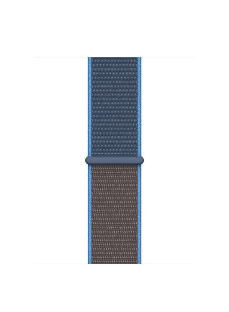 Apple Watch 42mm 44mm 45mm Nylon Sport Loop Band Compatible with iWatch Series 7/SE/6/5/ Surf Blue - Image 2