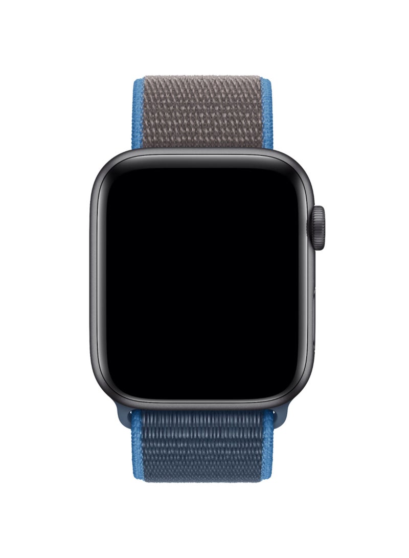 Apple Watch 42mm 44mm 45mm Nylon Sport Loop Band Compatible with iWatch Series 7/SE/6/5/ Surf Blue - Image 3