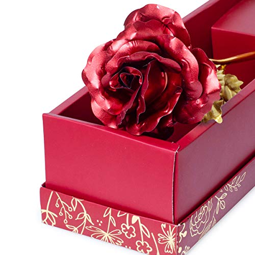 Next Bazaar Plastic Red Rose Flower And Gift Box - Best Valentine'S Day Gift, Birthday Gift, Artificial Flowers, Pack Of 1 - Image 3