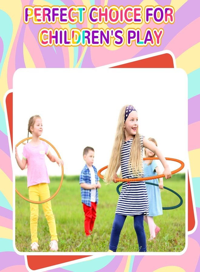 Sratte 8 Pcs Color Hoop Detachable Adjustable Hoop Exercise Ring Plastic Toys for Teens Games Gymnastics Dog Agility Equipment Party Decor, 4 Colors (28 Inch,Natural Color) - Image 4