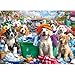 Blueforest Puppy Party 1000 Piece Jigsaw Puzzle for Adults Dog Playful Scene Colorful Clothes Laundry Day Puzzles with Letters on Back Adult Games for Game Night Fun 27x20 Inch - Image 2