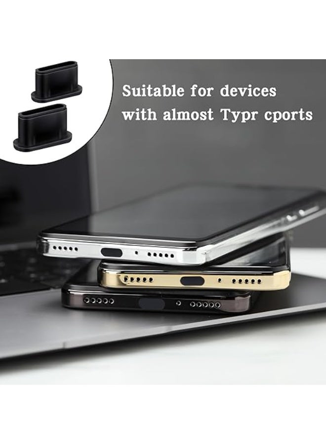 20 PCS USB C Dust Plug, Black Silicone Anti Dust Plug Type C Port Protection Cap USB C Dust Cover Charging Port Protectors with Plastic Cleaning Brush for Most Type C Mobile Phone Tablet Accessories - Image 4