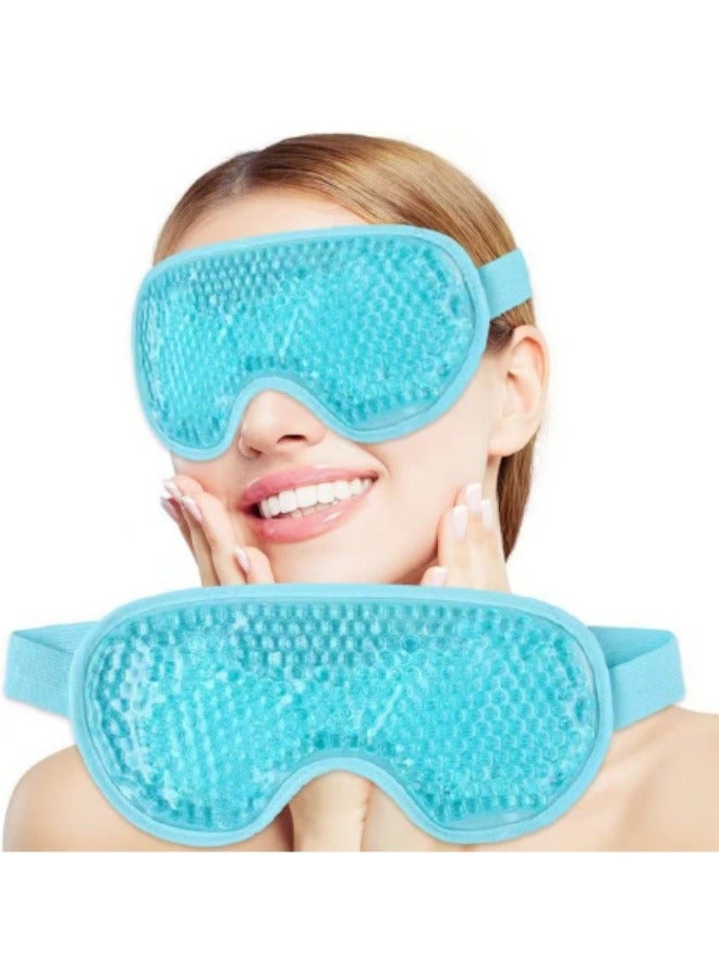 Hot And Cold Therapy Gel Beads Ice Eye Mask Cooling Gel Ice Eye Mask Reusable Hot Cold Pack Compress For Stress Relief Headaches Migraines Puffiness Dark Circles Puffy Eye And Dry Eyes - Image 1