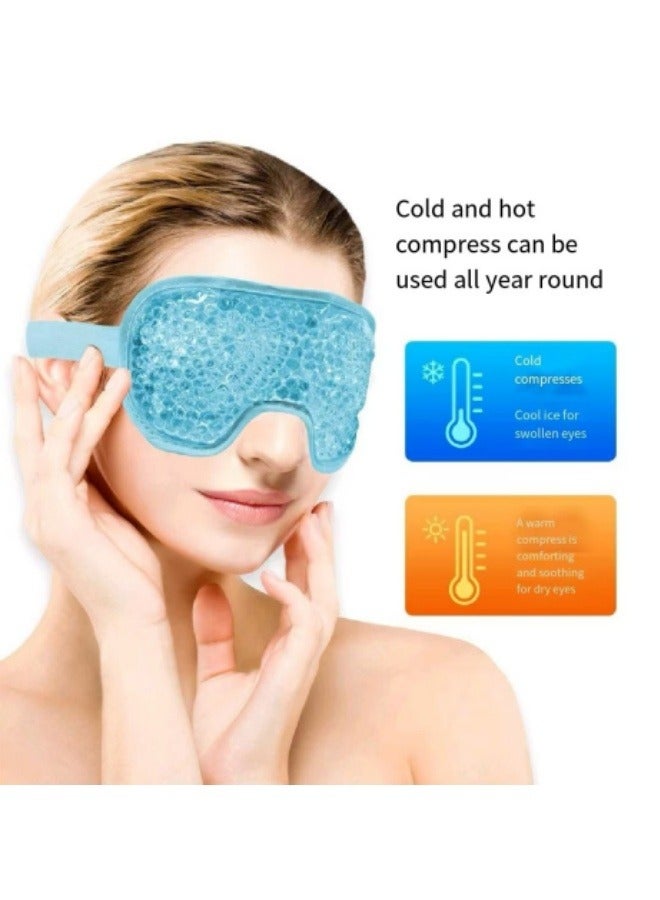 Hot And Cold Therapy Gel Beads Ice Eye Mask Cooling Gel Ice Eye Mask Reusable Hot Cold Pack Compress For Stress Relief Headaches Migraines Puffiness Dark Circles Puffy Eye And Dry Eyes - Image 3
