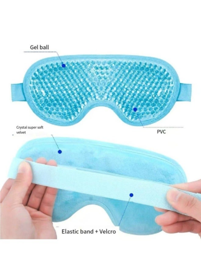 Hot And Cold Therapy Gel Beads Ice Eye Mask Cooling Gel Ice Eye Mask Reusable Hot Cold Pack Compress For Stress Relief Headaches Migraines Puffiness Dark Circles Puffy Eye And Dry Eyes - Image 4