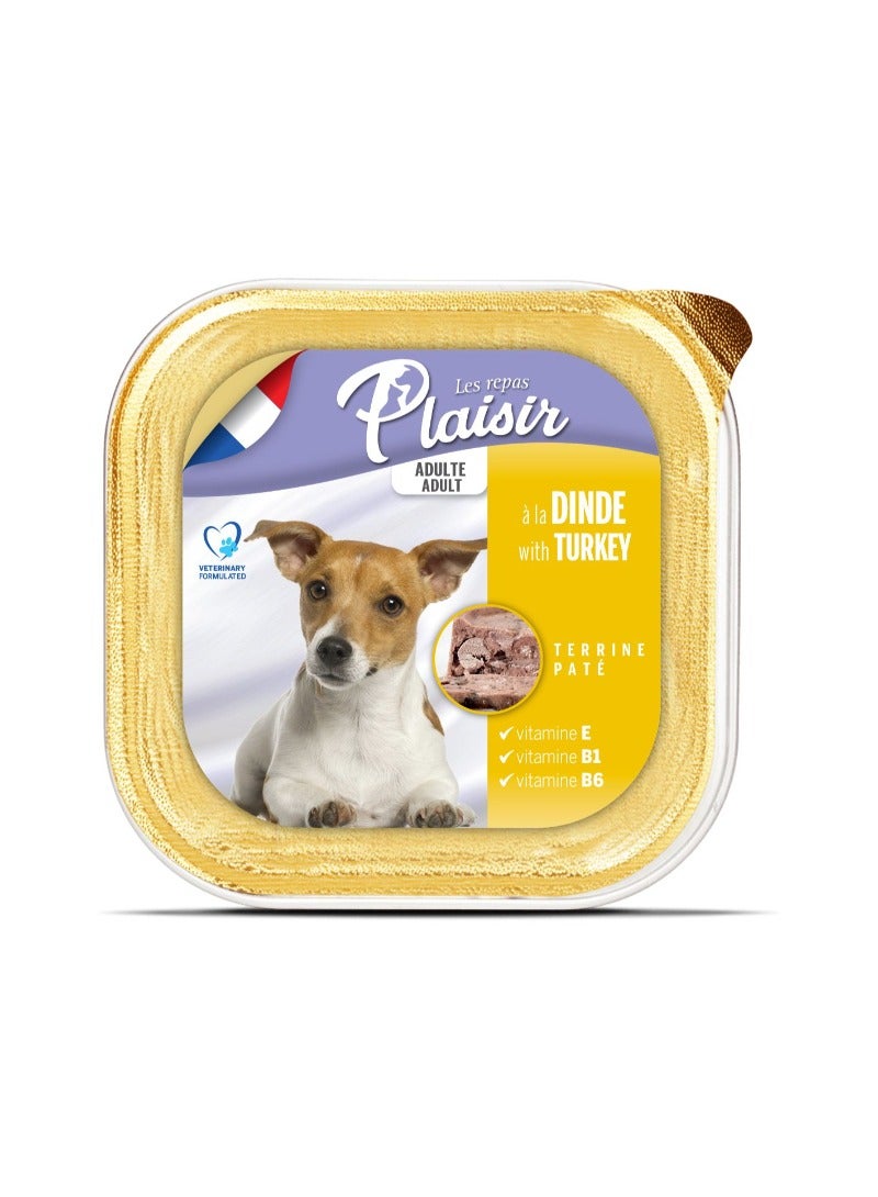 Plaisir Dogs Pate Rich in Turkey Wet Dog Food 150g  - Image 1