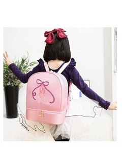 Generic Ballet Dance Backpack with Separate Shoe Compartment,Little Girls Ballerina Bag Embroidery Dance Toddler Bag Storage Bag,Pink  - Image 3