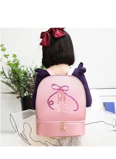 Generic Ballet Dance Backpack with Separate Shoe Compartment,Little Girls Ballerina Bag Embroidery Dance Toddler Bag Storage Bag,Pink  - Image 4