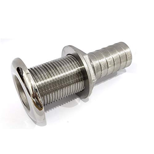 NRC&XRC Marine Grade Stainless Steel Barbed Standard Length Straight 1" ID Thru-Hull With Nut&Custom Gasket For Boat - Image 4