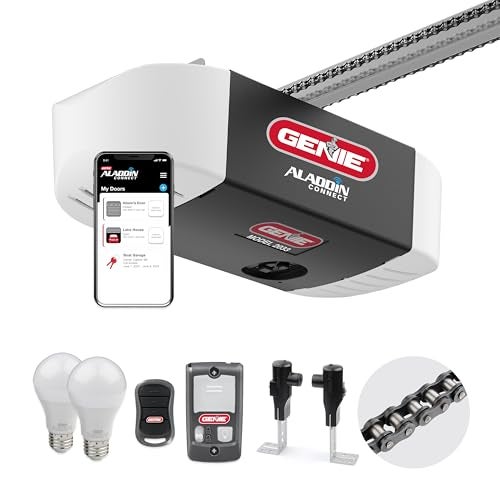 Genie Chain Glide Connect Essentials Smart Garage Door Opener - Reliable Chain Drive Opener With LED Lighting- Compatible with Alexa, SmartThings, Brilliant Smart Home - Image 1