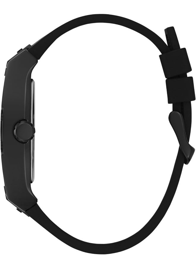 GUESS GUESS Men's 44mm Watch - Black Strap Black Dial Black Case  - Image 2