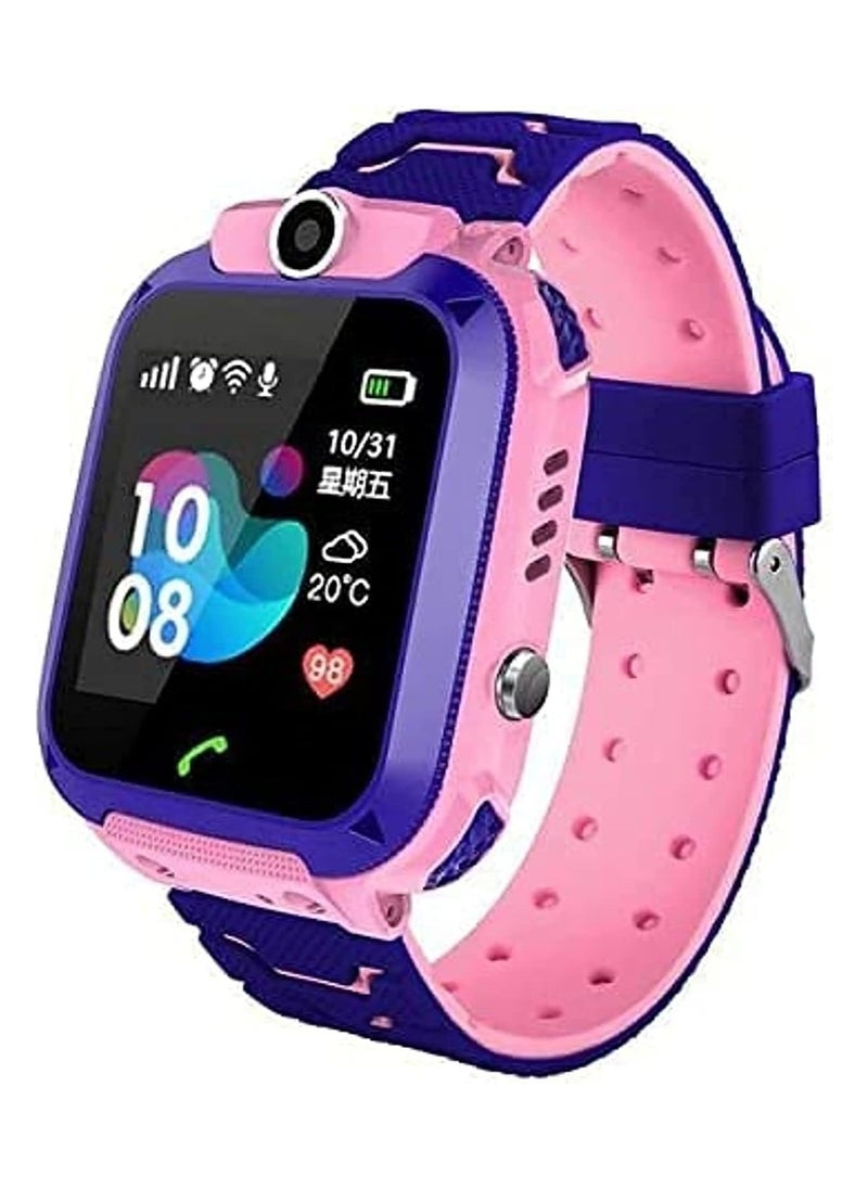 FARROBIZZ Q012 Smart Watch official - Q12 Smart Watch Kid Smartwatches Baby Watch with 1.44 Inches Waterproof Voice Chat Finder tracker and Anti Lost Monitor (Pink)  - Image 1